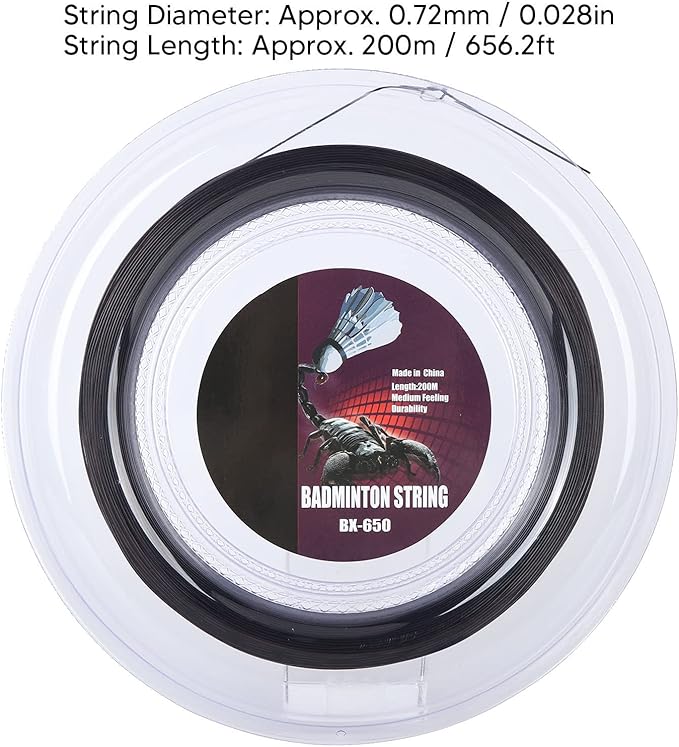 0.72mm 200m Badminton Racquet String Nylon Badminton Training Racket String Line BX 650